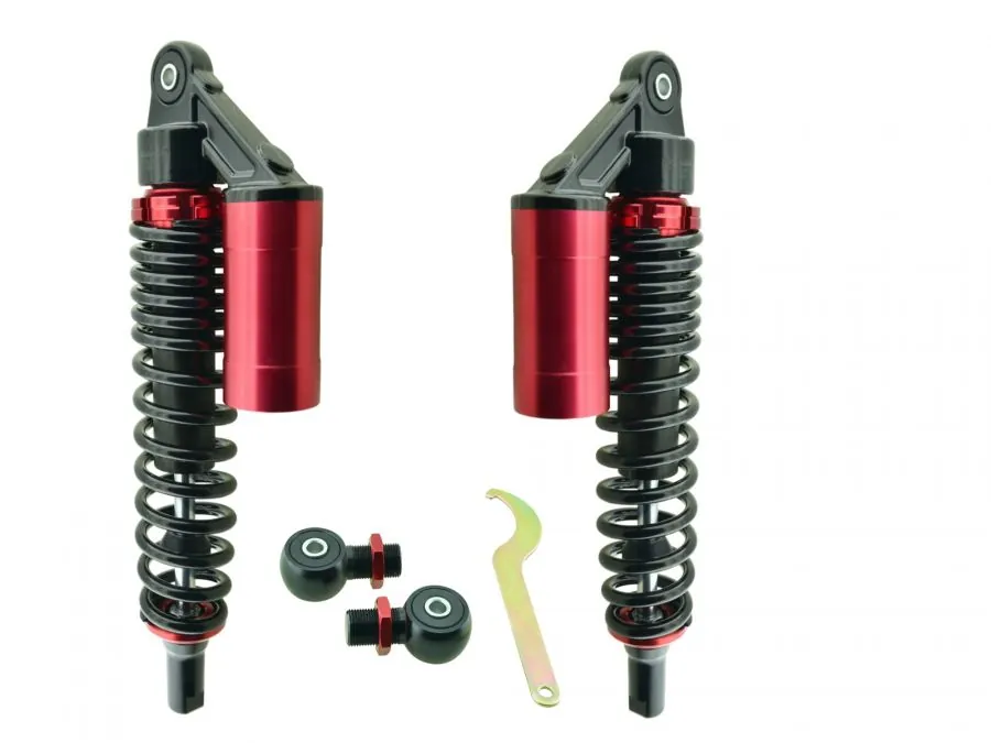 ZT Federbeine ROT S50 S51 hydraulischer Dämpfung externen Ausgleichsbehälter 360mm