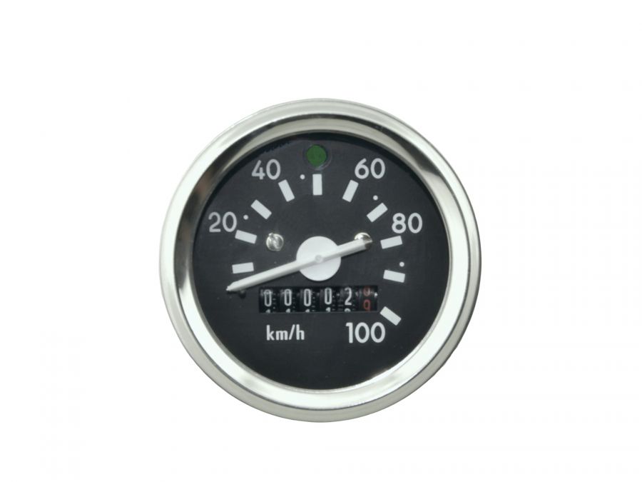 Tachometer Standard, mit Chromring bis 100 km/h für SIMSON S51 S70