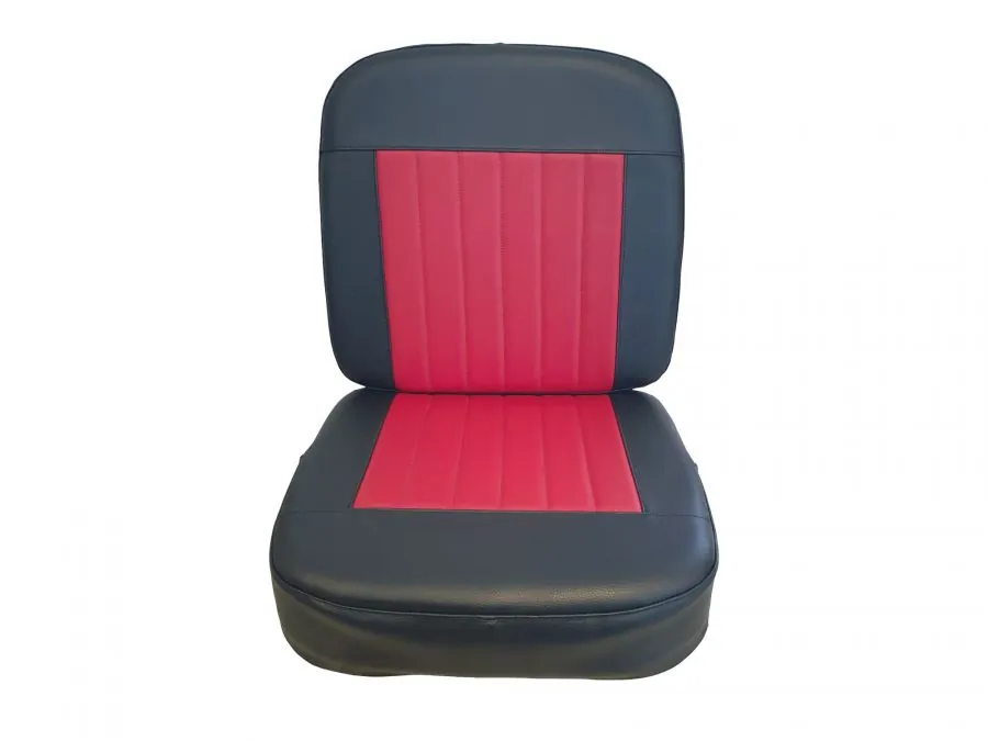 SET Sitz und Lehne schwarz-rot Seitenwagen Velorex 562