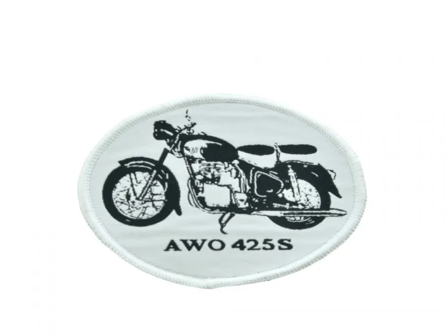 Aufnäher Patch „AWO 425-S“ Schwarz-Weiß 90 x 70 mm