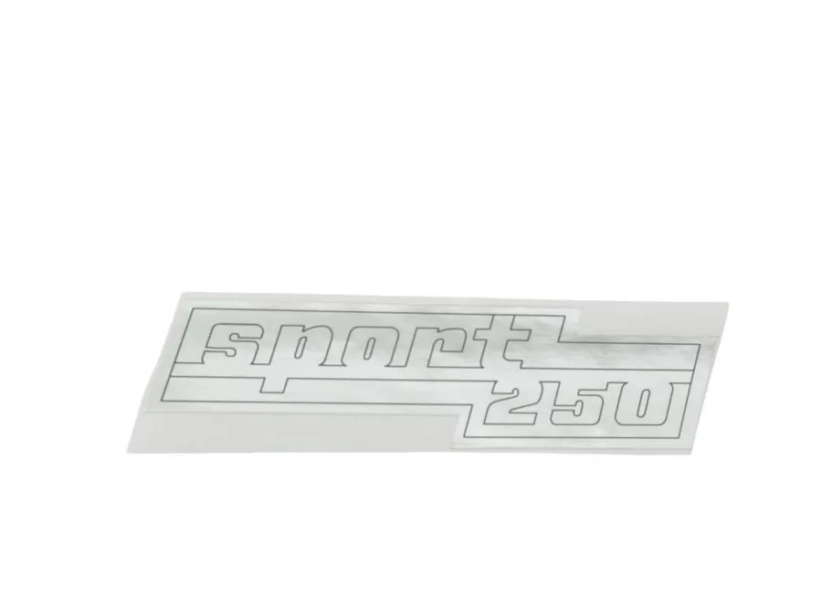 Seitendeckel-Aufkleber ČZ 250 Typ 471 „Sport 250“ Chrom