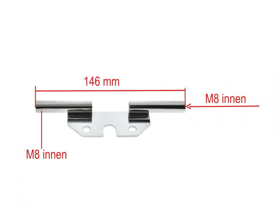 Blinkleuchtenträger HINTEN-​​KURZ für Simson S51 S50 CHROM mit Innengewinde M8