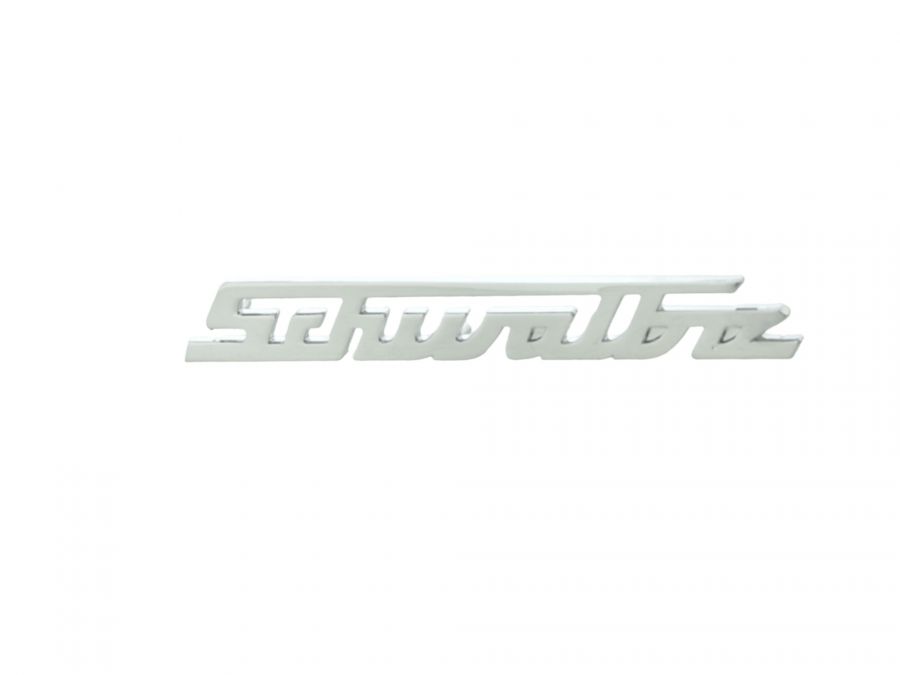 Schriftzug Schwalbe für Beinblech KR51 Aluminium POLIERT