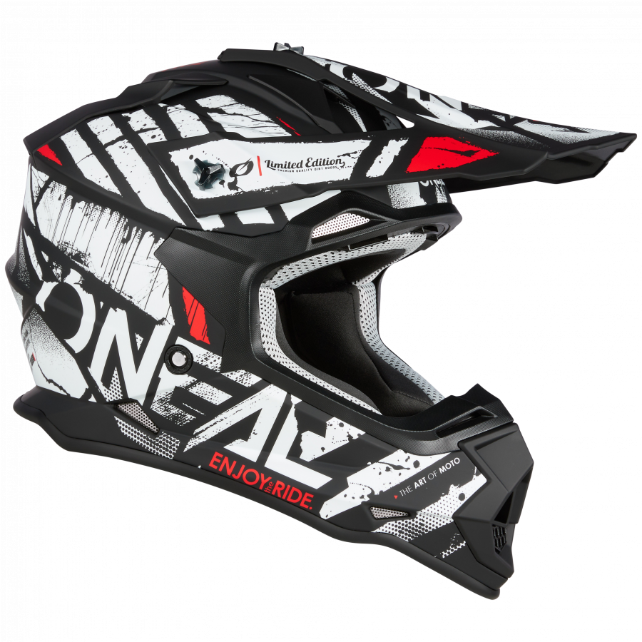 Crosshelm O`NEAL 2SRS GLITCH schwarz weiß