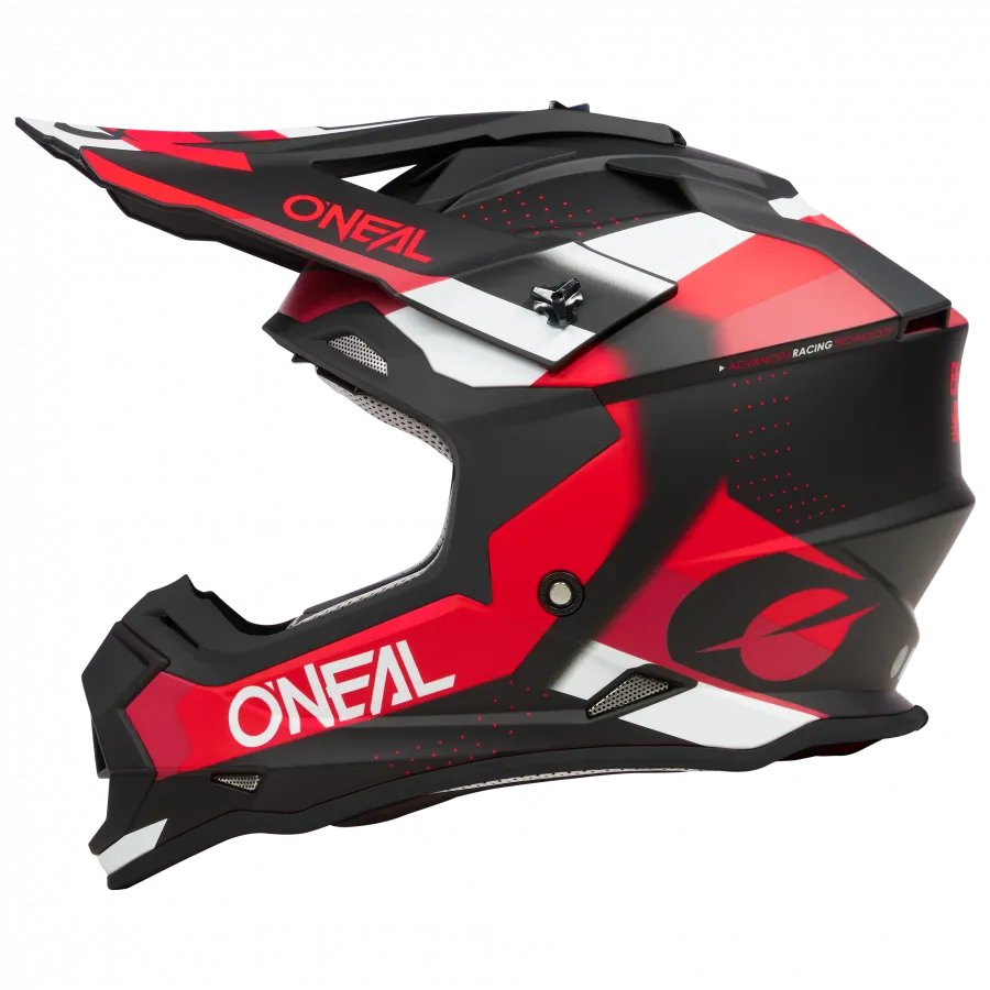 Crosshelm O`NEAL 2SRS SPYDE schwarz rot weiß