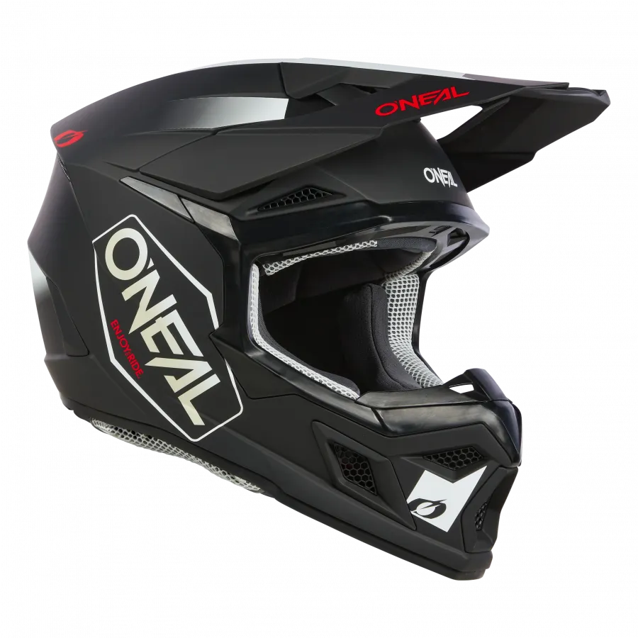 Crosshelm O`NEAL 3SRS HEXX schwarz weiß rot