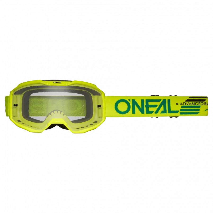 O`NEAL Crossbrille B-10 Youth Goggle SOLID Neon Klarglas Kinder