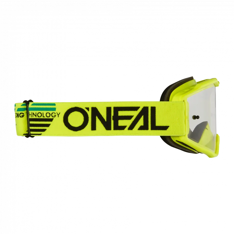 O`NEAL Crossbrille B-10 Youth Goggle SOLID Neon Klarglas Kinder