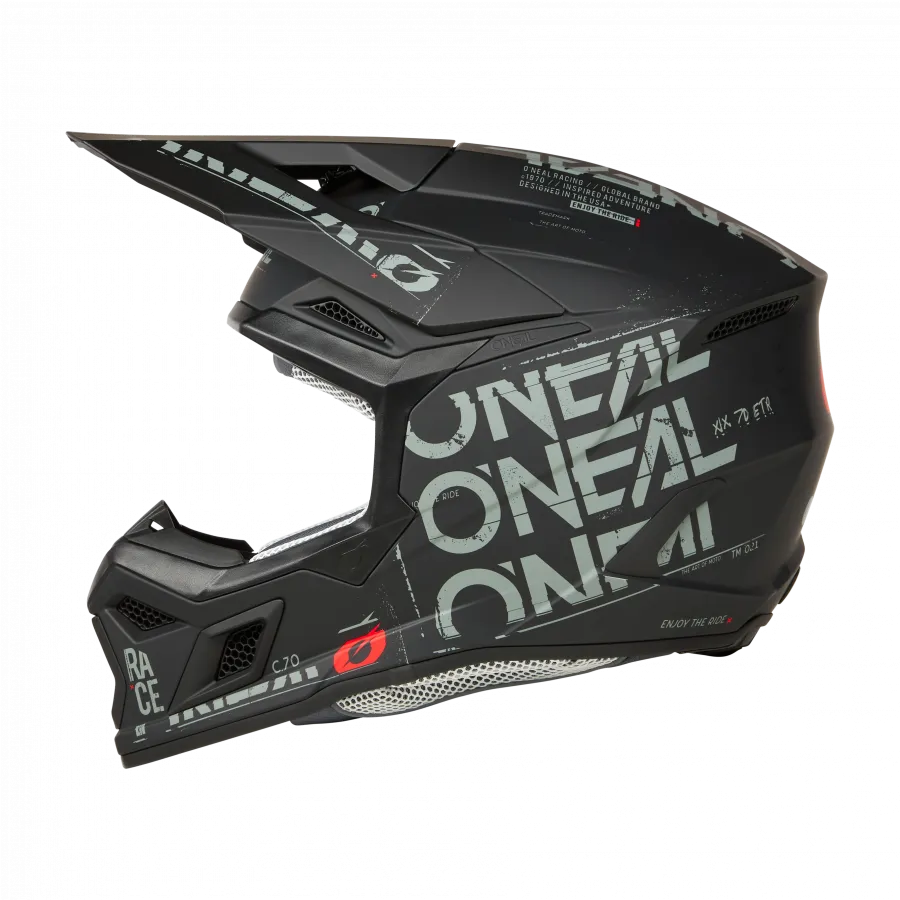 Crosshelm O`NEAL 3SRS STATIC V.25 schwarz grau