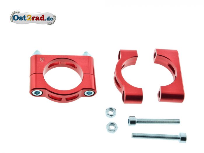2x Set CNC Schutzblechhalter ROT Klemmbrücken für Simson S50 S51 SR50