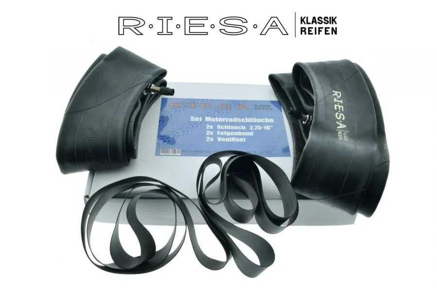 2x SET Moped-Schlauch Felgenband 2,75-16 Zoll für Simson, RIESA - Kautschuk TR4 2x SET Moped-Schlauch Felgenband 2,75-16 Zoll für Simson, RIESA - Kautschuk TR4