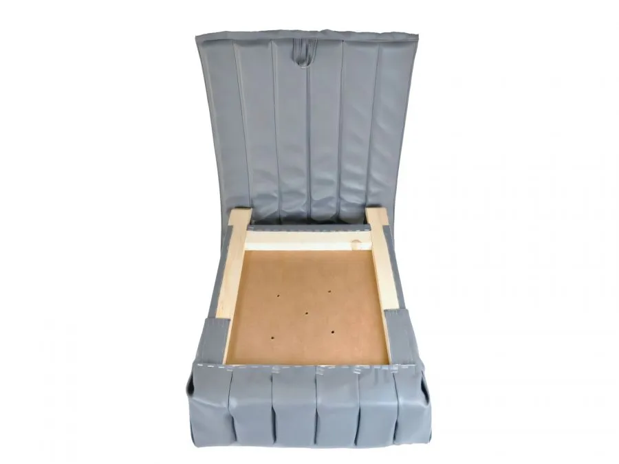 Sitz komplett Superelastik mit Holzrahmen grau