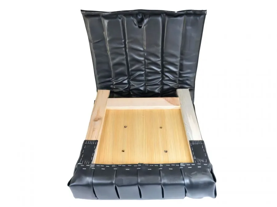 Sitz komplett Superelastik mit Holzrahmen schwarz