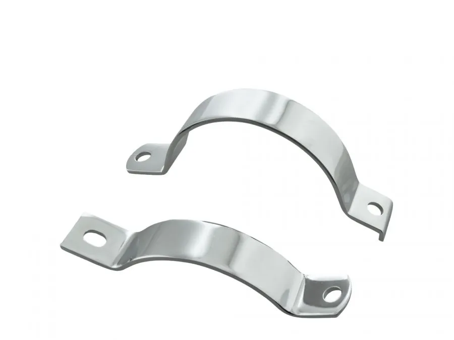 Hintere Tragschelle Paar für MZ ETZ 250 TS 250 ES 250/2, deutscher Chrom