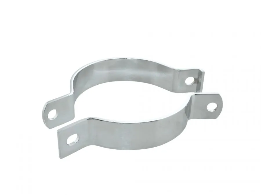 Hintere Tragschelle Paar für MZ ETZ 250 TS 250 ES 250/2, deutscher Chrom