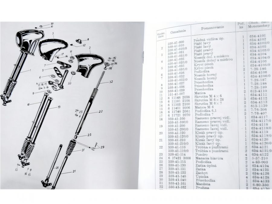 Ersatzteilkatalog JAWA 50 Typ 550 tschechisch