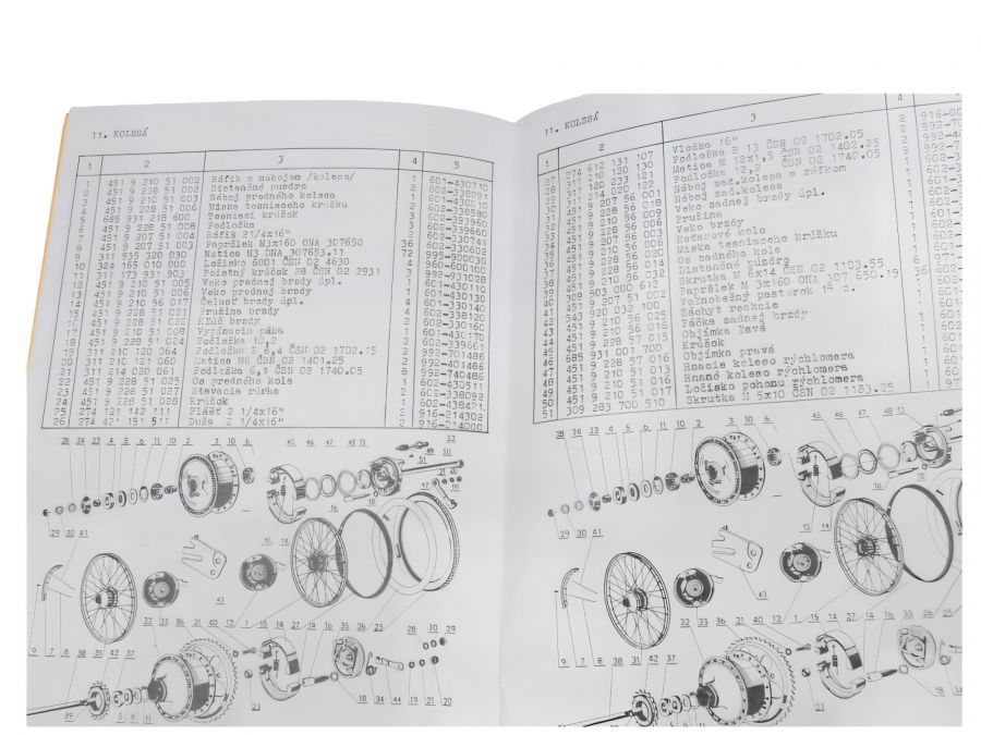 Ersatzteilkatalog JAWA Babetta Typ 210 tschechisch