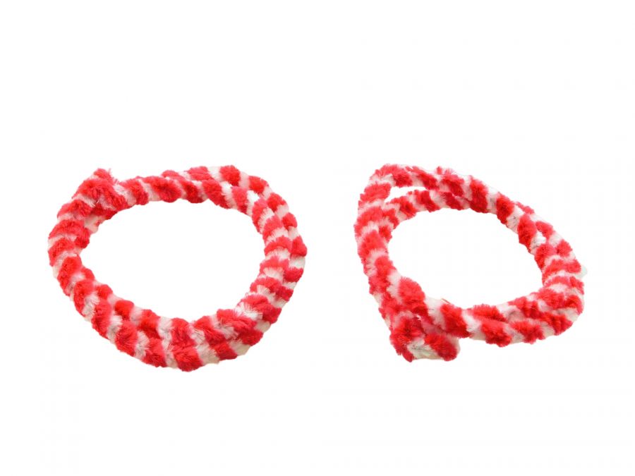 Nabenputzring Set Radnabe Vorderrad Hinterrad rot - weiß