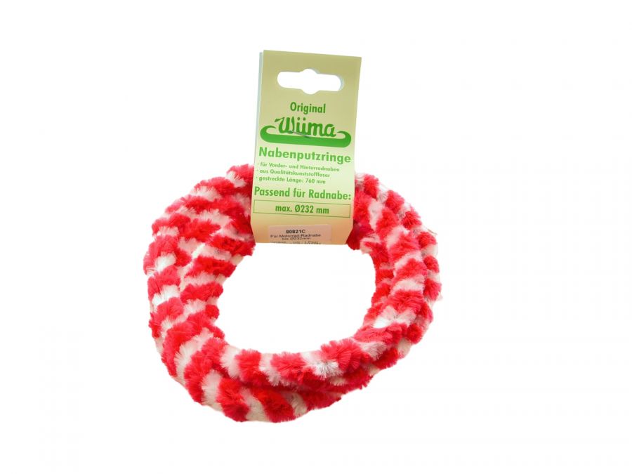 Nabenputzring Set Radnabe Vorderrad Hinterrad rot - weiß