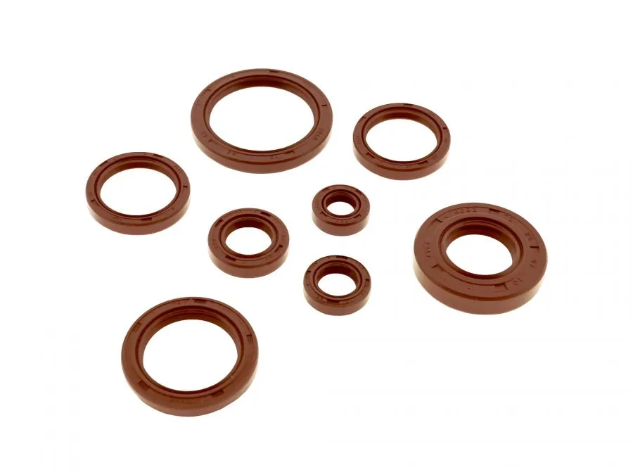 Satz Wellendichtringe Motor 8-teilig SIMSON AWO -S 425 FKM braun