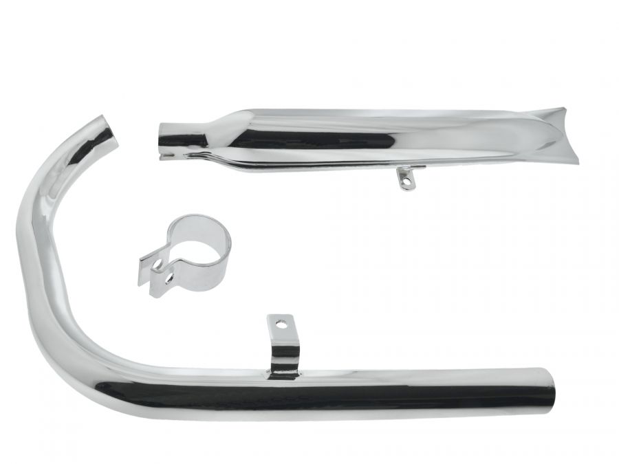 Auspuffsatz AWO Touren 40mm Fischschwanz mit Steckkrümmer