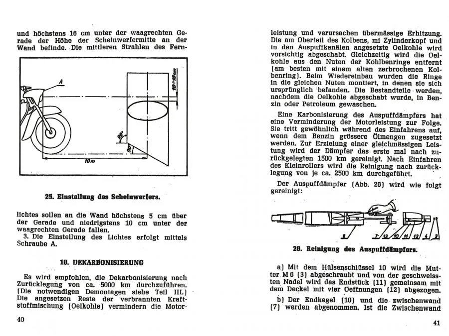 Betriebs- und Wartungsanleitung JAWA 50 Pionier Typ 20 21 deutsch