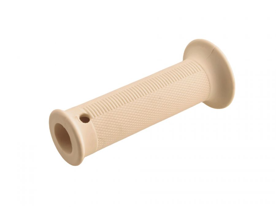 Lenkergriffgummi rechts Gasgriff mit LOCH KR SR4- Rändelprofil beige
