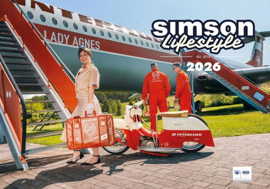 Simson Lifestyle-​Kalender 2026 – Kultklassiker und ihre kreativen Macher im Rampenlicht