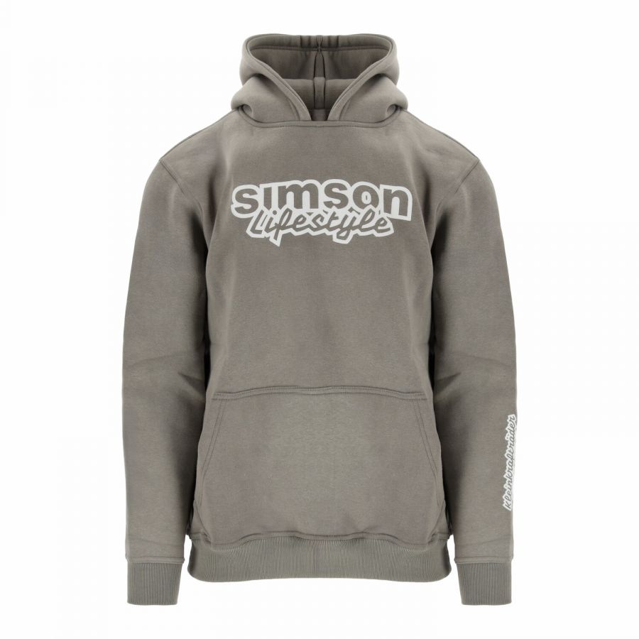 Hoodie Pullover Simson Lifestyle oversized grau stonewashed