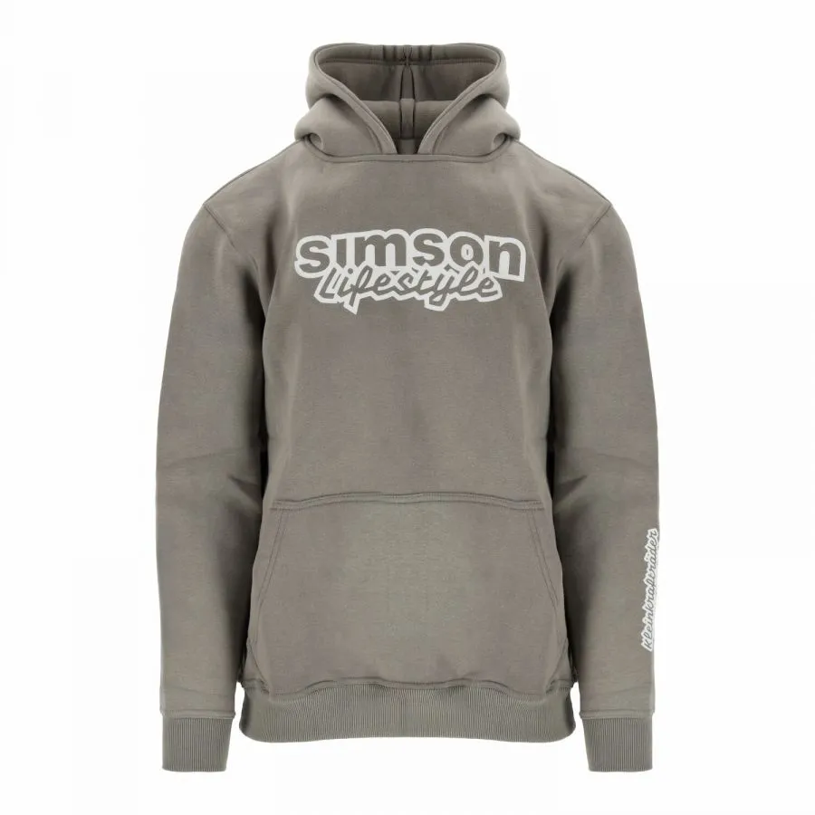 Hoodie Pullover Simson Lifestyle oversized grau stonewashed