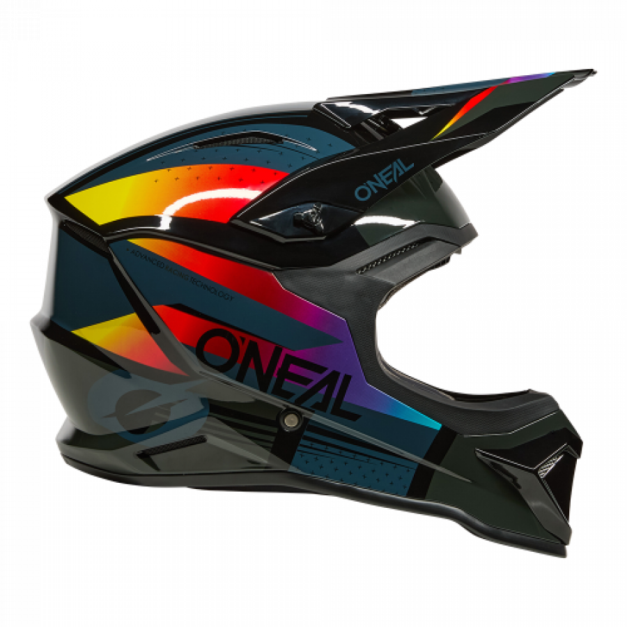 Crosshelm O`NEAL 1SRS RACE schwarz multi glänzend