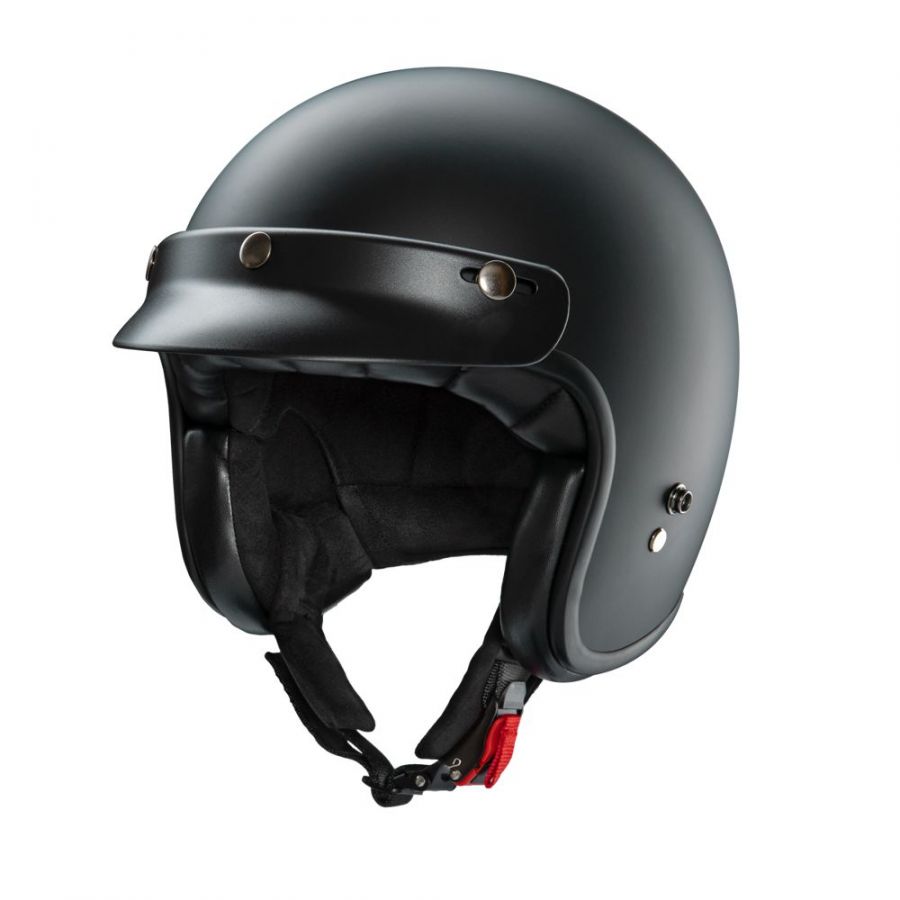 Jethelm Halbschale mit Sonnendach MATT-SCHWARZ RB-​720