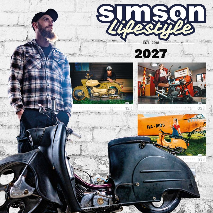 Simson Lifestyle-​​Kalender 2027 – Kultklassiker und ihre kreativen Macher im Rampenlicht