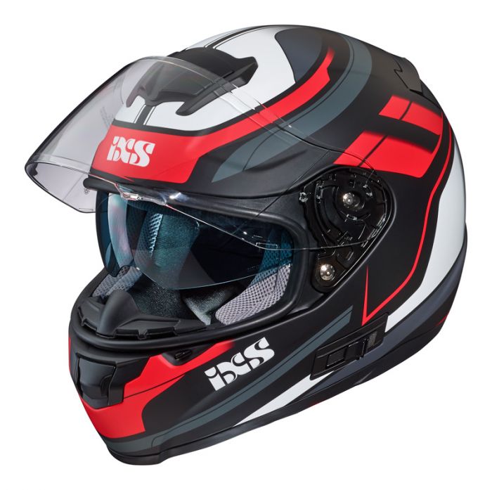 Integralhelm IXS 215 2.0 matt-schwarz rot weiss