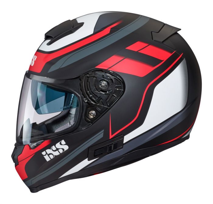 Integralhelm IXS 215 2.0 matt-schwarz rot weiss