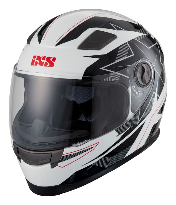Kinderhelm IXS 135 KID 2.0 weiss-schwarz-rot