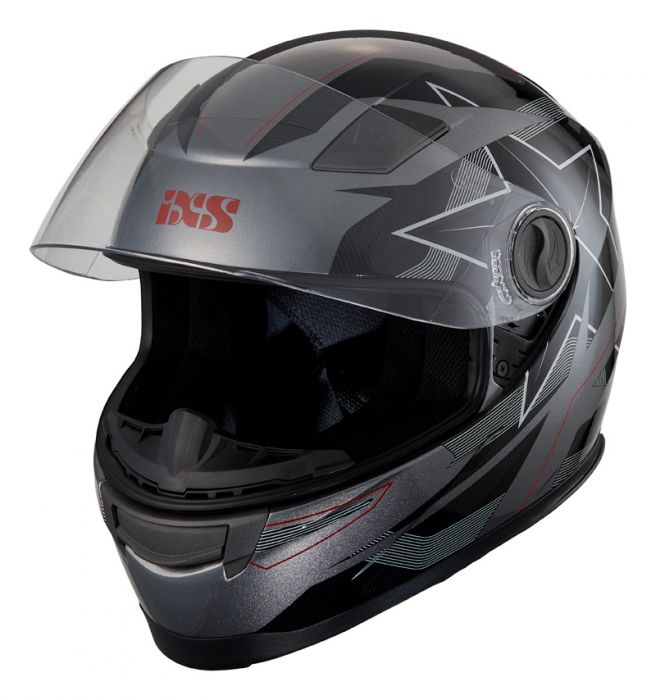 Kinderhelm IXS 135 KID 2.0 grau-schwarz-rot