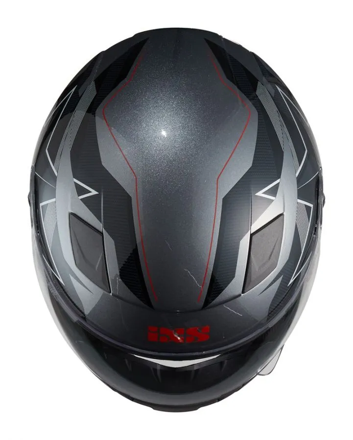 Kinderhelm IXS 135 KID 2.0 grau-schwarz-rot
