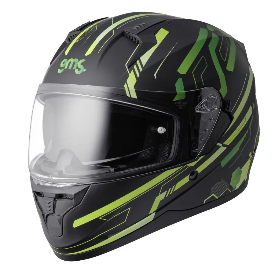 Integralhelm Hexago Graphic gms matt-​grün