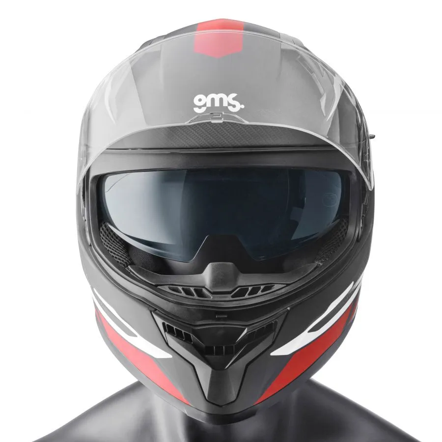 Integralhelm Velox Graphic gms matt schwarz-rot-weiss Integralhelm Velox Graphic gms matt schwarz-rot-weiss