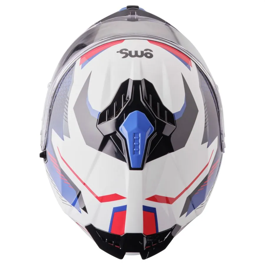 Integralhelm Gelero gms weiss-rot-blau