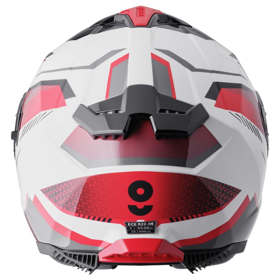 Integralhelm Gelero gms weiss-rot-grau
