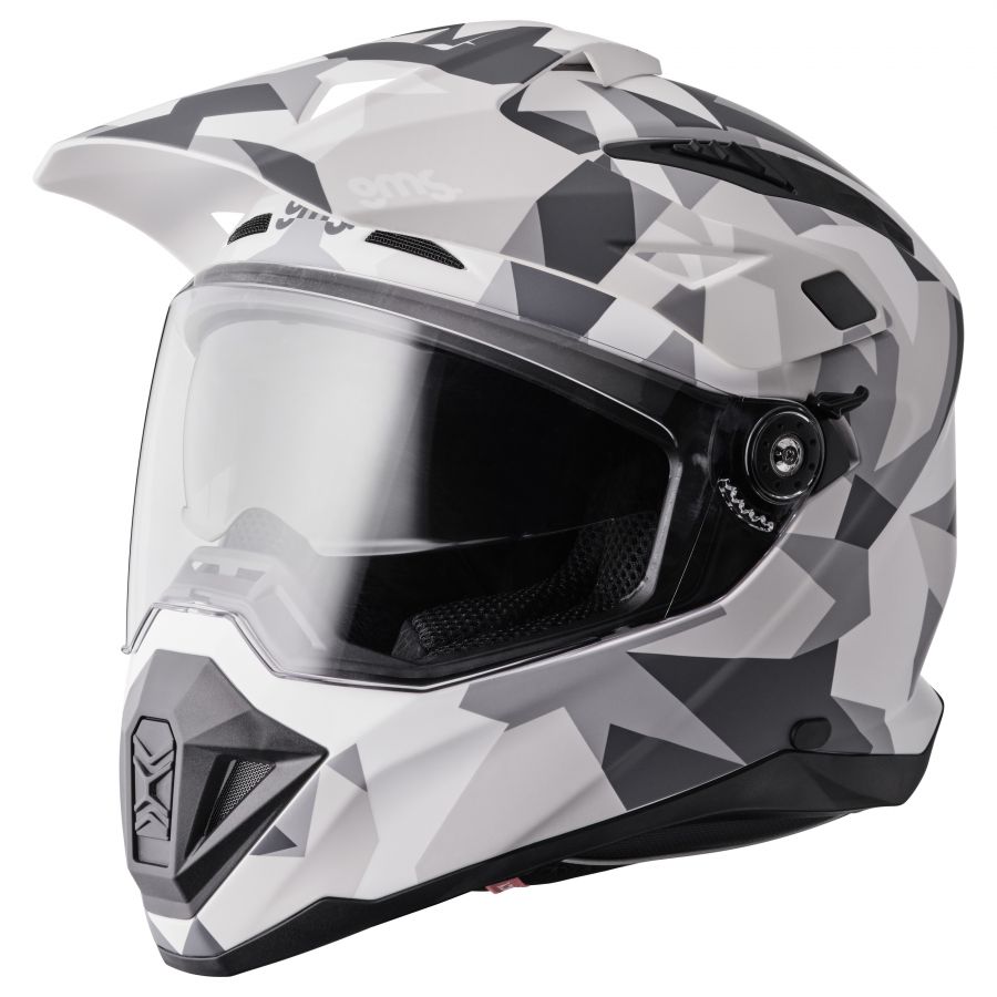 Endurohelm Adventus Camo gms weiss-grau matt