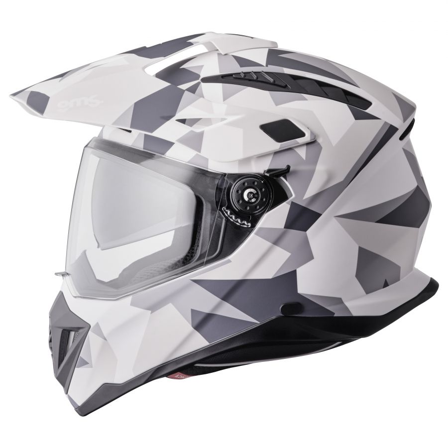 Endurohelm Adventus Camo gms weiss-grau matt