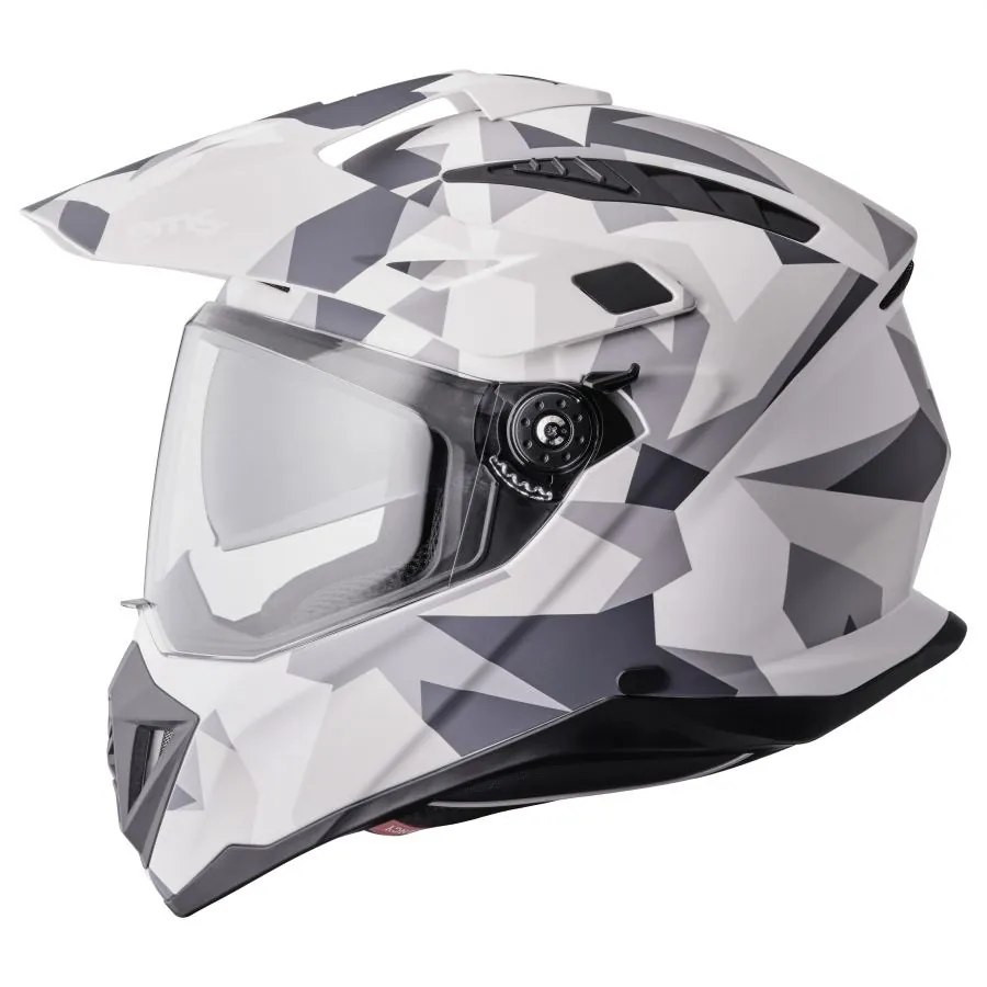 Endurohelm Adventus Camo gms weiss-grau matt