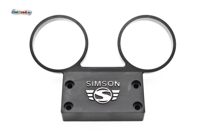 Armaturenträger SIMSON S51, S70 Alu mit Logo schwarz