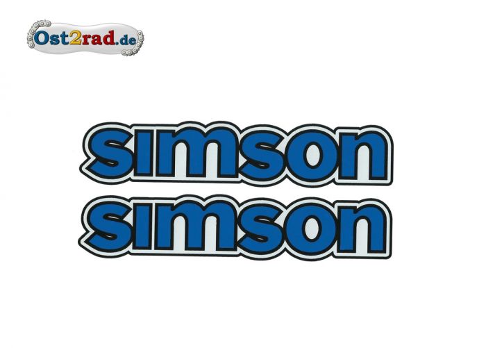 Tankaufkleber PAAR für Simson S50 blau