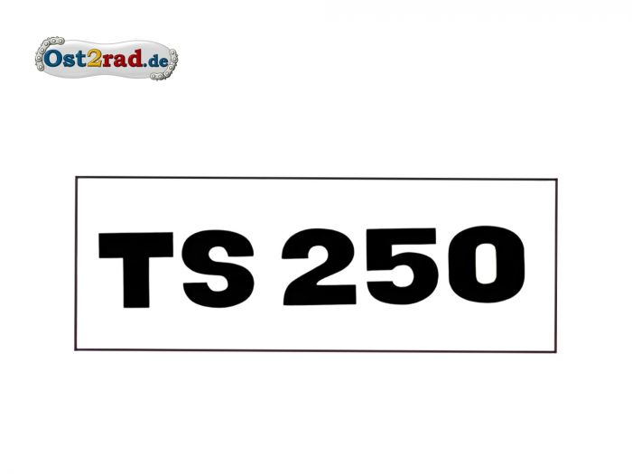 Aufkleber Deckel Sitzbank passend für MZ TS 250 SCHWARZ