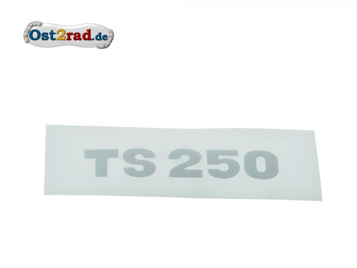 Aufkleber Deckel Sitzbank TS 250 silber