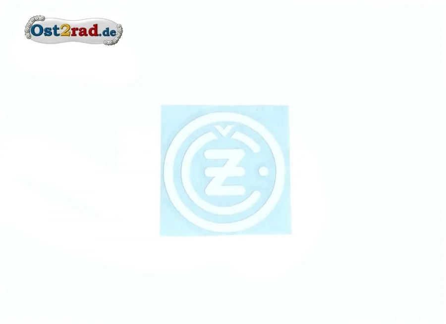 Aufkleber CZ Logo rund weiss Aufkleber CZ Logo rund weiss